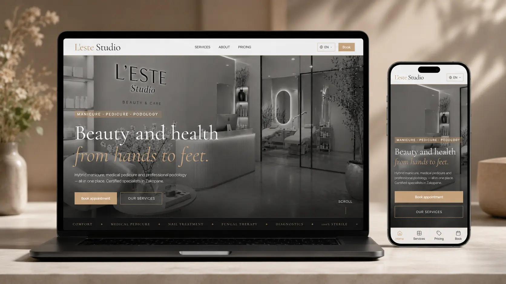 L'este Studio — Branding, Web Development, UI/UX Design website screenshot